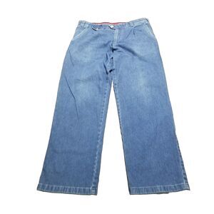 Brax Eurex Jeans Men's Size 34x32 Blue Denim Pleated Trouser  (35x31.5)